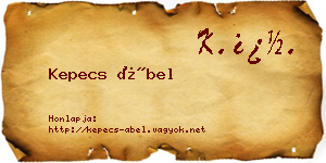 Kepecs Ábel névjegykártya